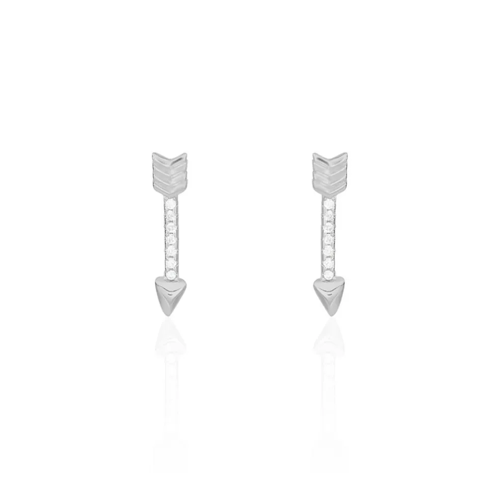 Hot Histoire d'Or Boucles D'oreilles Puces Harrow Argent Blanc Oxyde De Zirconium