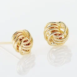 Online Histoire d'Or Boucles D'oreilles Puces Ilhame Nid Or Jaune