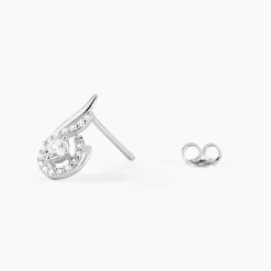 Online Histoire d'Or Boucles D'oreilles Puces Indian Drop Argent Blanc Oxyde De Zirconium