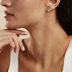 Online Histoire d'Or Boucles D'oreilles Puces Indian Drop Argent Blanc Oxyde De Zirconium