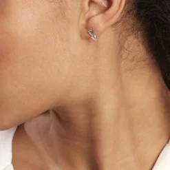 Outlet Histoire d'Or Boucles D'oreilles Puces Joy or blanc diamant