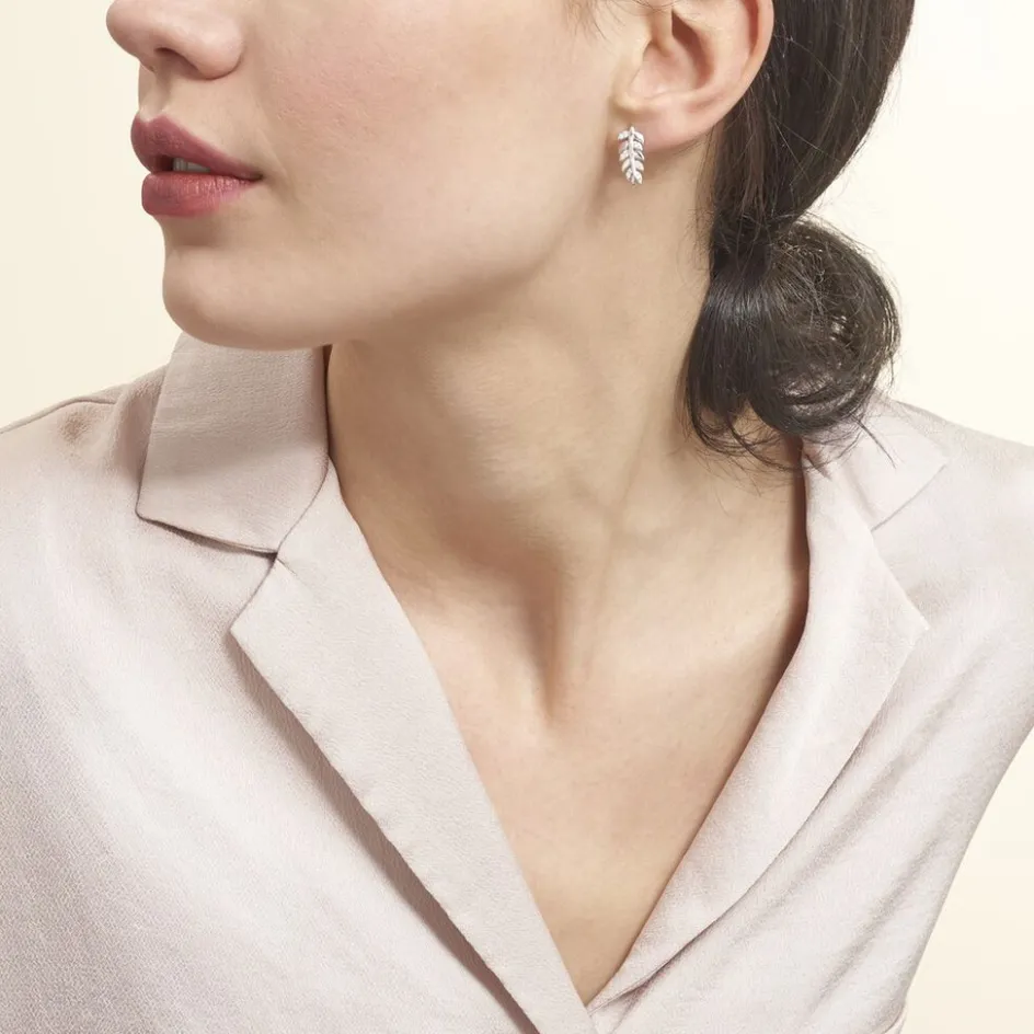 Hot Histoire d'Or Boucles D'oreilles Puces Jade Argent Blanc Oxyde De Zirconium