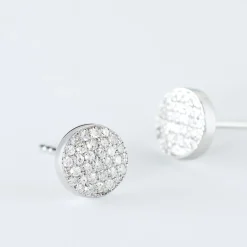 New Histoire d'Or Boucles D'oreilles Puces Kristin Or Blanc Diamant