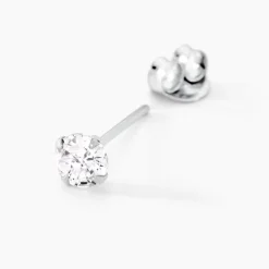 Outlet Histoire d'Or Boucles D'oreilles Puces Laena Argent Blanc Oxyde De Zirconium