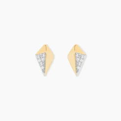 Outlet Histoire d'Or Boucles D'oreilles Puces Lizia Or Jaune Diamant