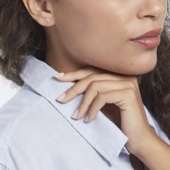 Online Histoire d'Or Boucles D'oreilles Puces Lisianthus Or Jaune Oxyde