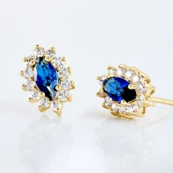 Histoire d'Or Boucles D'oreilles Puces Lisea Plaqué Or Verre Et Oxyde De Zirconium* Boucles D'Oreilles|Boucles D'Oreilles Fantaisie