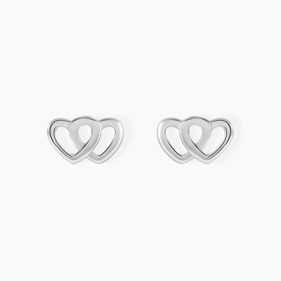 Hot Histoire d'Or Boucles D'oreilles Puces Lehinaae Argent Blanc
