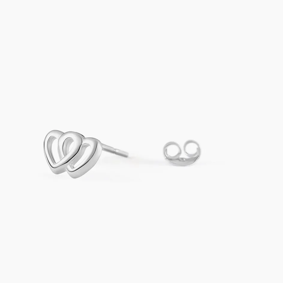 Hot Histoire d'Or Boucles D'oreilles Puces Lehinaae Argent Blanc