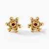 New Histoire d'Or Boucles D'oreilles Puces Leonidas Or Jaune