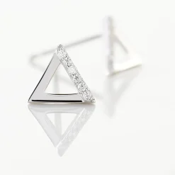 Sale Histoire d'Or Boucles D'oreilles Puces Lorena De Zirconium argent blanc oxyde