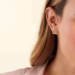 New Histoire d'Or Boucles D'oreilles Puces Leafora Or Jaune