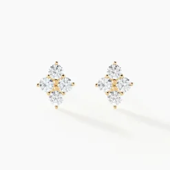New Histoire d'Or Boucles D'oreilles Puces Margh Or Jaune Oxyde De Zirconium