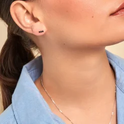 Sale Histoire d'Or Boucles D'oreilles Puces Mai-ly Argent Blanc Oxyde De Zirconium