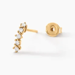 Best Histoire d'Or Boucles D'oreilles Puces Matleena Or Jaune Diamant Synthétique