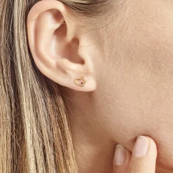 Sale Histoire d'Or Boucles D'oreilles Puces Martella Or Jaune Rubis