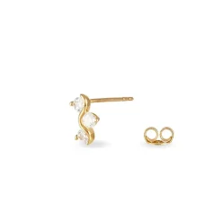 Clearance Histoire d'Or Boucles D'oreilles Puces Mureille Or Jaune Oxyde De Zirconium