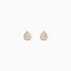 Best Histoire d'Or Boucles D'Oreilles Puces Mon 1Er Diamant Or Jaune Diamant