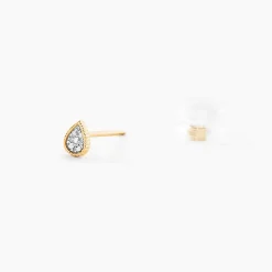 Best Histoire d'Or Boucles D'Oreilles Puces Mon 1Er Diamant Or Jaune Diamant