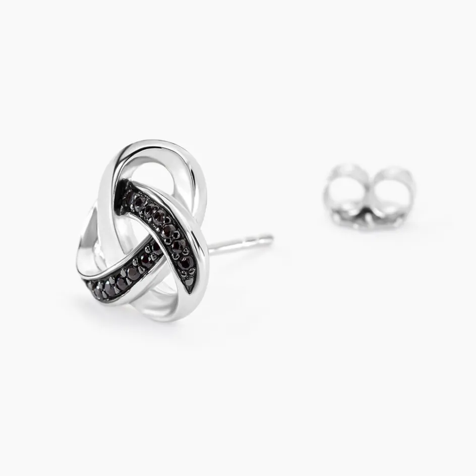 Hot Histoire d'Or Boucles D'oreilles Puces Melina Argent Blanc Oxyde De Zirconium