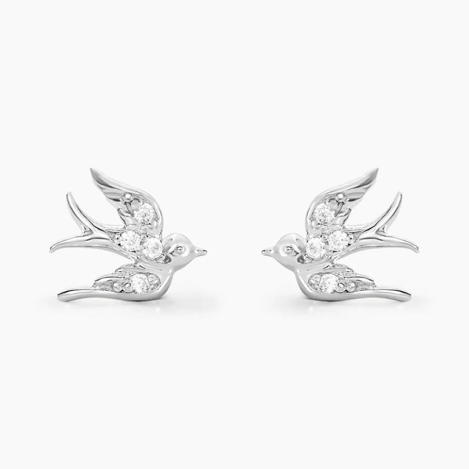 New Histoire d'Or Boucles D'oreilles Puces Marilla Argent Blanc Oxyde De Zirconium