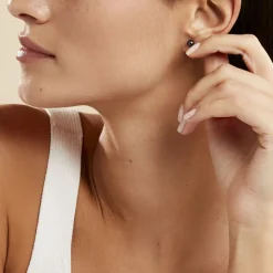 Hot Histoire d'Or Boucles D'oreilles Puces Micaelle Teintees Or Jaune Perle De Culture