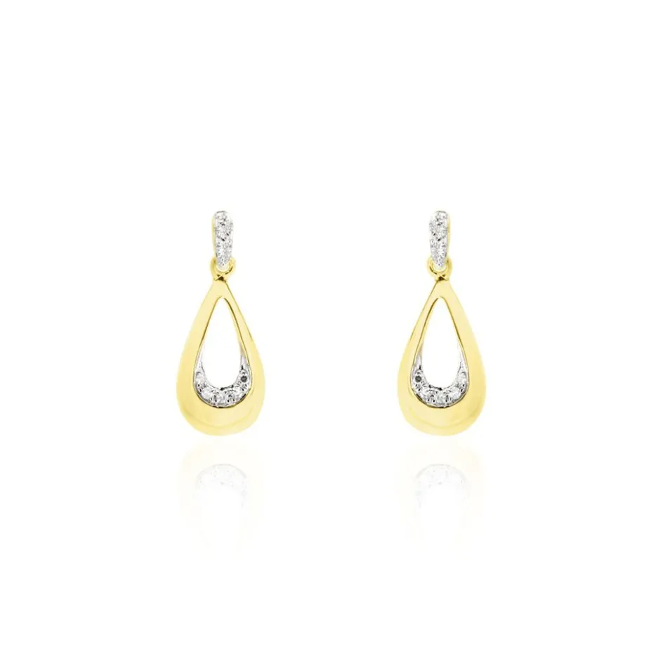 Best Histoire d'Or Boucles D'oreilles Puces Nirmala Or Jaune Diamant