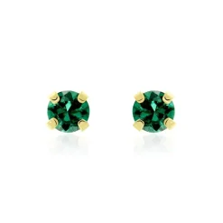 Best Histoire d'Or Boucles D'oreilles Puces De Zirconium or jaune oxyde