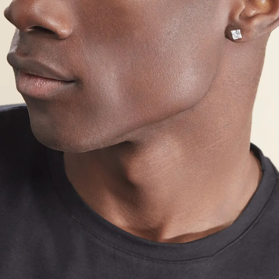 Discount Histoire d'Or Boucles D'oreilles Puces Or Blanc Doreen Oxydes De Zirconium or blanc oxyde