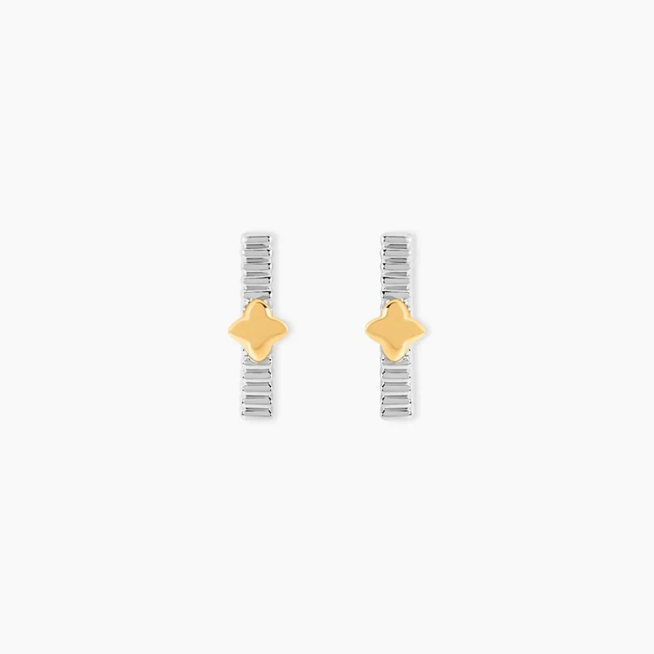 New Histoire d'Or Boucles D'Oreilles Puces Or Jaune