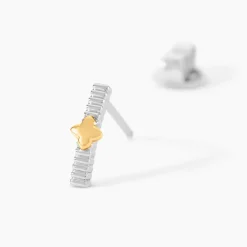 New Histoire d'Or Boucles D'Oreilles Puces Or Jaune