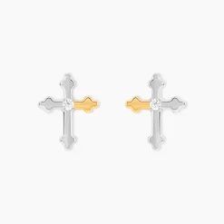Best Histoire d'Or Boucles D'Oreilles Puces Or Jaune Oxyde De Zirconium