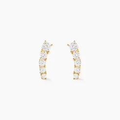 New Histoire d'Or Boucles D'oreilles Puces Or Jaune Anaca Oxydes De Zirconium