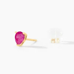 Discount Histoire d'Or Boucles D'oreilles Puces Or Jaune Isador Rubis or jaune rubis