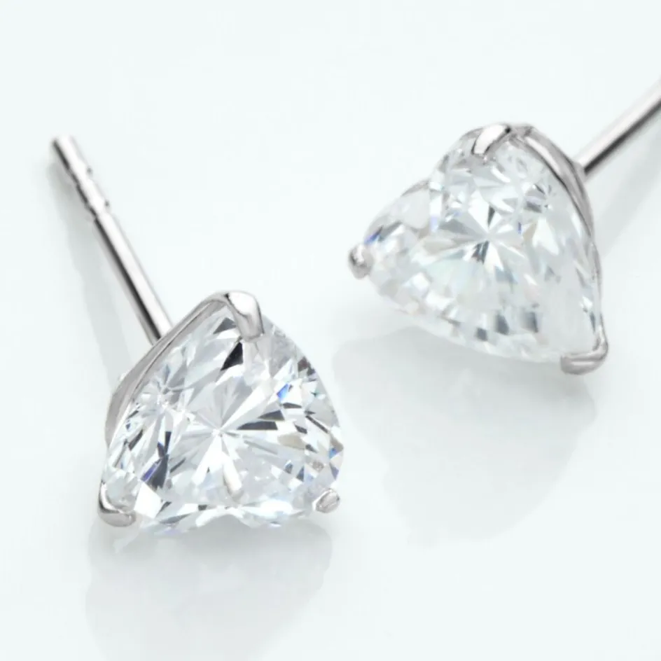 Histoire d'Or Boucles D'oreilles Puces Or Blanc Katherine Oxyde De Zirconium* Boucles D'Oreilles|Clous D'Oreilles