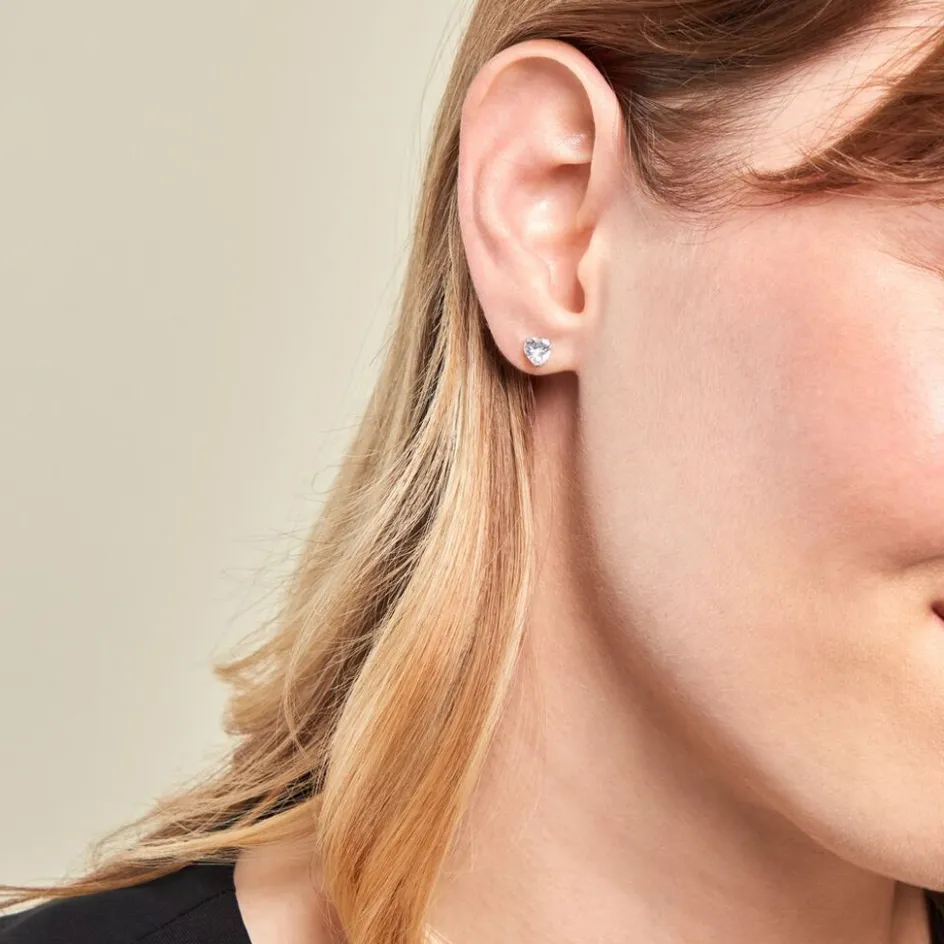 Histoire d'Or Boucles D'oreilles Puces Or Blanc Katherine Oxyde De Zirconium* Boucles D'Oreilles|Clous D'Oreilles