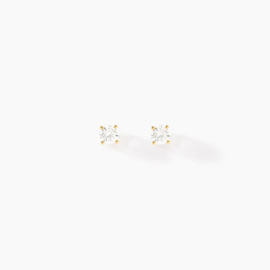 Histoire d'Or Boucles D'oreilles Puces Or Jaune Aphrodite Diamants* Boucles D'Oreilles|Clous D'Oreilles