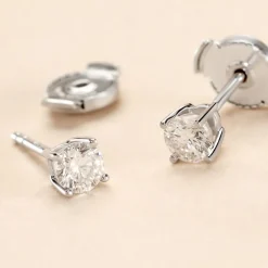 Online Histoire d'Or Boucles D'oreilles Puces Or Blanc Aphrodite Diamant or blanc diamant