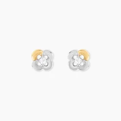 Hot Histoire d'Or Boucles D'Oreilles Puces Or Jaune Oxyde De Zirconium