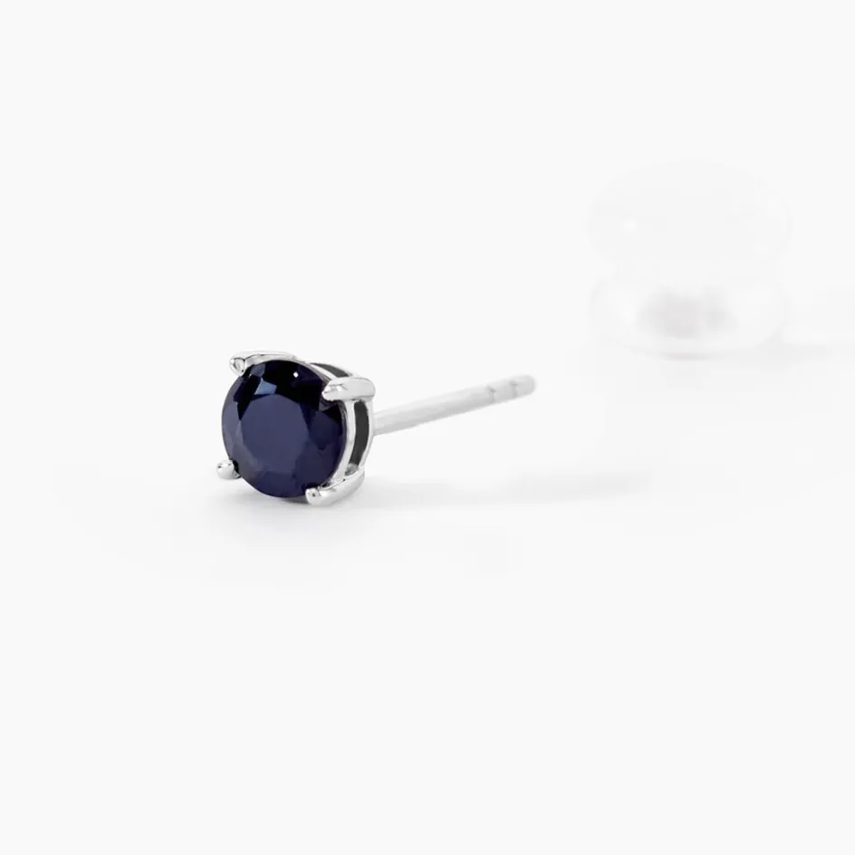 Best Histoire d'Or Boucles D'oreilles Puces Or Blanc Zubin Saphir