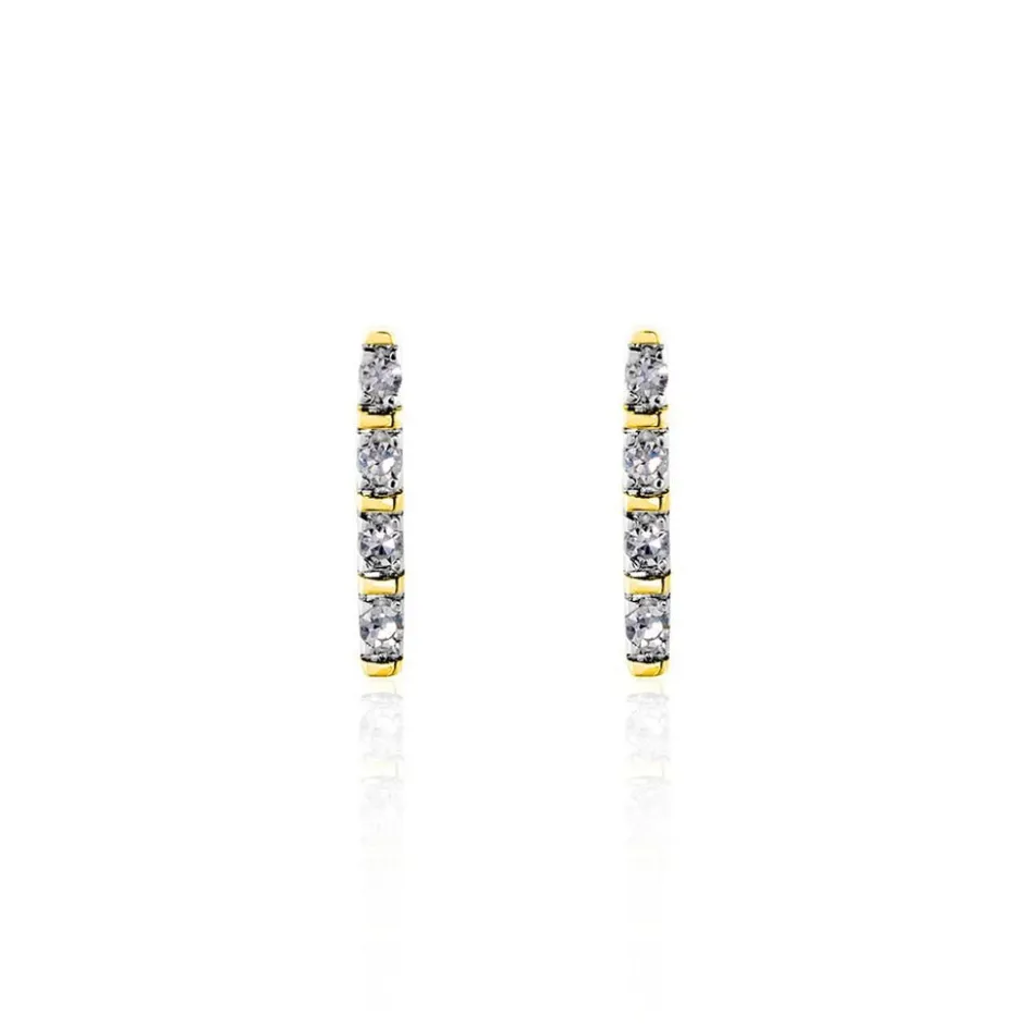 Clearance Histoire d'Or Boucles D'oreilles Puces Or Jaune Puces Judy Diamants