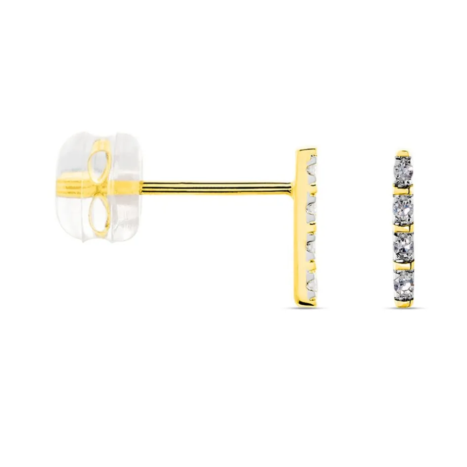 Clearance Histoire d'Or Boucles D'oreilles Puces Or Jaune Puces Judy Diamants