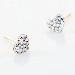 Sale Histoire d'Or Boucles D'oreilles Puces Or Jaune Ianuaria Cristal