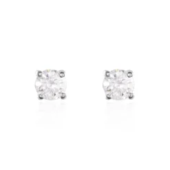 Online Histoire d'Or Boucles D'oreilles Puces Or Blanc Victoria Diamants