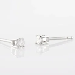 Online Histoire d'Or Boucles D'oreilles Puces Or Blanc Victoria Diamants