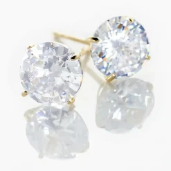 Hot Histoire d'Or Boucles D'oreilles Puces Or Jaune Katherina Oxyde De Zirconium or jaune oxyde