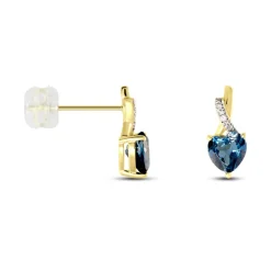 Online Histoire d'Or Boucles D'oreilles Puces Or Jaune Clothilde Topaze Et Oxydes or jaune topaze london blue