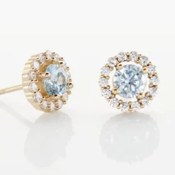 Clearance Histoire d'Or Boucles D'oreilles Puces Plaqué Or Radbod Pierres Artificielles Oxydes