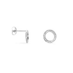 New Histoire d'Or Boucles D'oreilles Puces Prisco Argent Blanc Oxyde De Zirconium