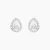 Clearance Histoire d'Or Boucles D'oreilles Puces Pilar Argent Blanc Oxyde De Zirconium